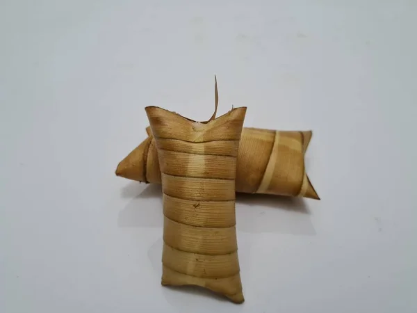 Food Indonesia Called Lepet Made Coconut Glutinous Rice Wrapped Coconut — 스톡 사진