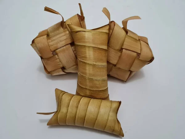 Mat Från Indonesien Som Kallas Ketupat Och Lepet — Stockfoto