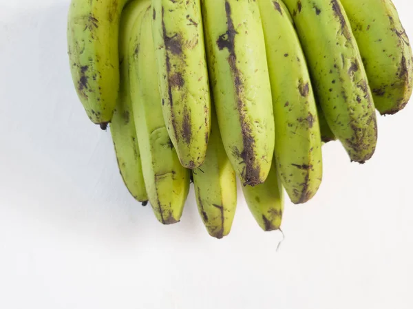 Banana Verde Pendurada Parede Edifício Branco — Fotografia de Stock