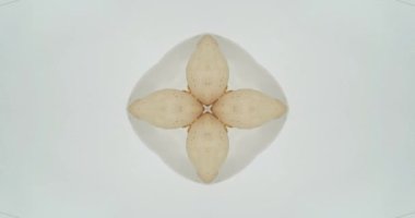 Güzel doku kaleydoskopik tasarım, soyut kaleydoskop arkaplan, eşsiz kaleydoskop animasyonu.