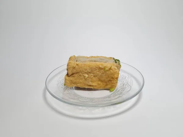 Alimentos Tofu Com Recheio Carne Farinha Dos Conteúdos Almôndegas — Fotografia de Stock