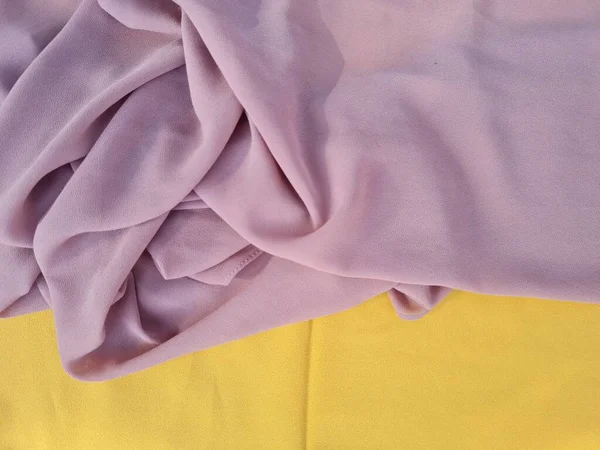 Abstraktní Fotografie Žluté Kombinované Fialové Tkaniny Pozadí — Stock fotografie