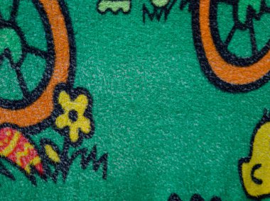 Diğer renk kombinasyonlarıyla birlikte yeşil battaniye soyut kumaş arkaplanı