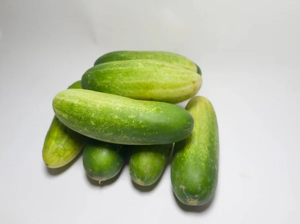 Collection Cucumbers Green White Combination — Stock Photo, Image