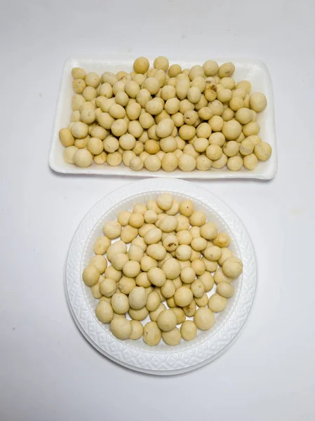 White Sanghai Beans White Container — Stock Photo, Image