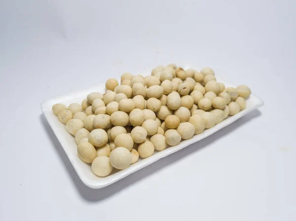 Frijoles Sanghai Blancos Recipiente Blanco — Foto de Stock