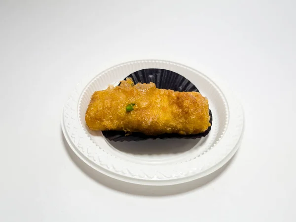 Aperitivo Del Mercado Torta Risoles Recipiente Blanco —  Fotos de Stock