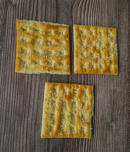 Savory Cracker Biscuits Sprinkled Sugar — Zdjęcie stockowe