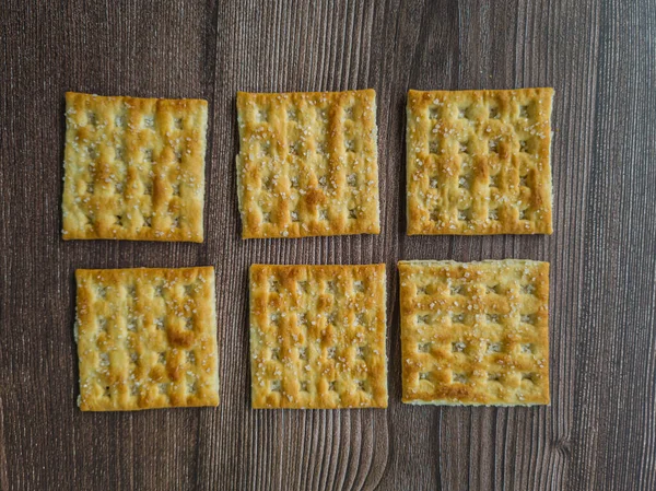 Savory Cracker Biscuits Sprinkled Sugar — Φωτογραφία Αρχείου