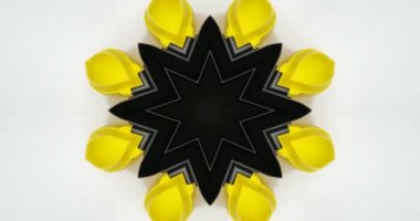 Güzel doku kaleydoskopik tasarım, soyut kaleydoskop arkaplan, eşsiz kaleydoskop animasyonu.