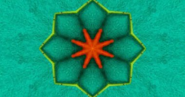 Güzel doku kaleydoskopik tasarım, soyut kaleydoskop arkaplan, eşsiz kaleydoskop animasyonu.