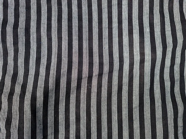 Abstract Black White Striped Fabric Textured Background — Stock Fotó