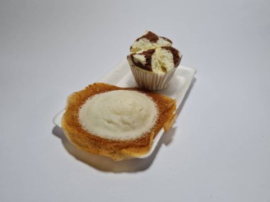 Market abur cuburları apem selong keki ve buğulanmış sünger keki.