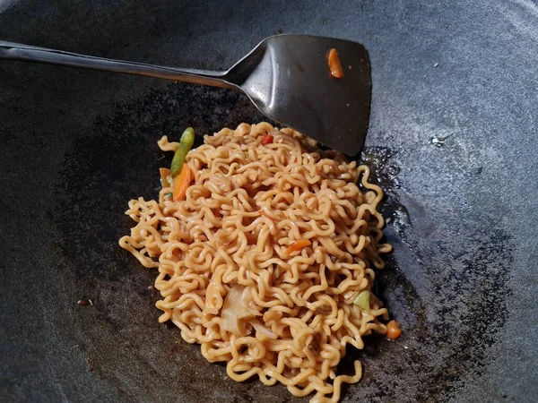 Javanese Fried Noodles Soy Sauce Other Ingredients — Foto Stock