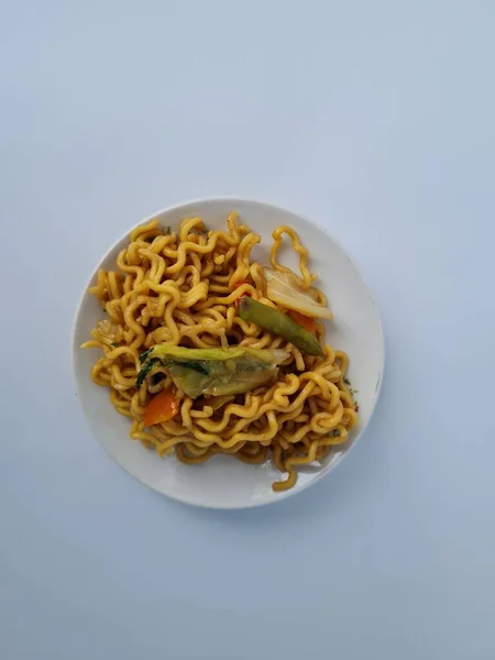 Javanese Fried Noodles Soy Sauce Other Ingredients — Fotografia de Stock