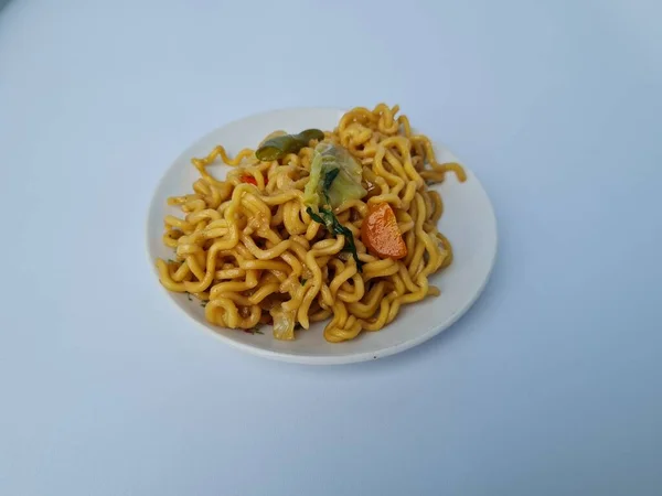 Javanese Fried Noodles Soy Sauce Other Ingredients — Photo
