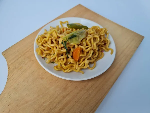 Javanese Fried Noodles Soy Sauce Other Ingredients — Fotografia de Stock