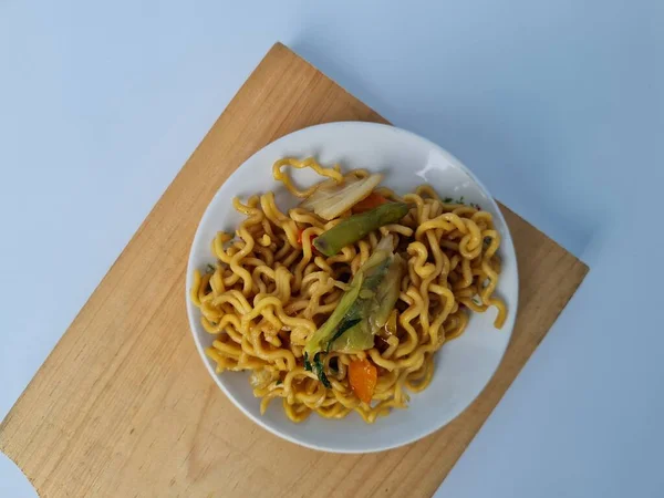 Javanese Fried Noodles Soy Sauce Other Ingredients — ストック写真