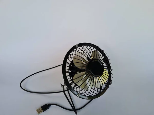 Portable Fan Black White Background — Zdjęcie stockowe
