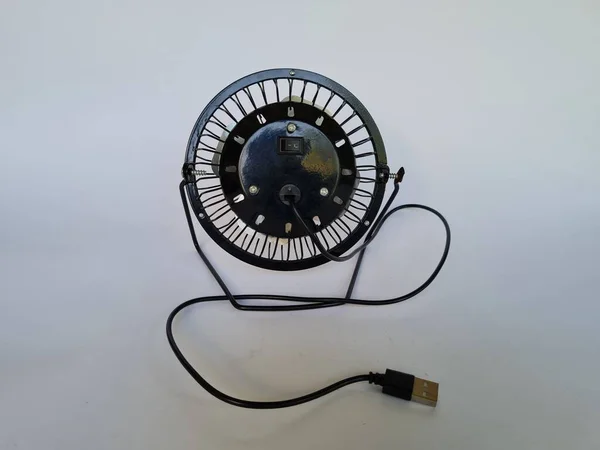 Portable Fan Black White Background — стоковое фото