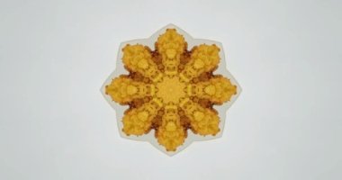 Güzel doku kaleydoskopik tasarım, soyut kaleydoskop arkaplan, eşsiz kaleydoskop animasyonu.