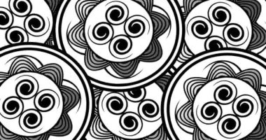 Güzel doku kaleydoskopik tasarım, soyut kaleydoskop arkaplan, eşsiz kaleydoskop animasyonu.