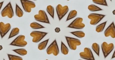Güzel doku kaleydoskopik tasarım, soyut kaleydoskop arkaplan, eşsiz kaleydoskop animasyonu.