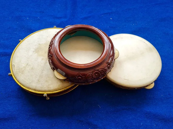 Tambourine Percussion Instrument Accompany Prophet Prayers Muslims — 스톡 사진