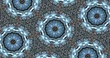 Güzel doku kaleydoskopik tasarım, soyut kaleydoskop arkaplan, eşsiz kaleydoskop animasyonu.