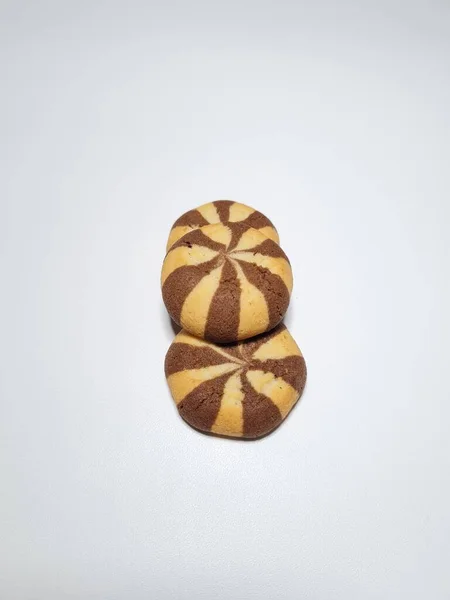 Печиво Смаком Шоколаду Білій Тарі — стокове фото