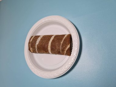 A typical Indonesian snack made from flour and other ingredients called omelet rolls sweet