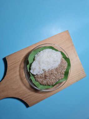 Typical cuisine from Indonesia, namely red and white porridge or the Javanese language is red porridge