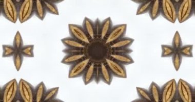 Güzel doku kaleydoskopik tasarım, soyut kaleydoskop arkaplan, eşsiz kaleydoskop animasyonu.