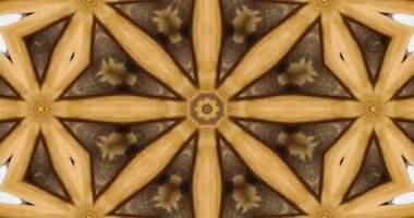 Güzel doku kaleydoskopik tasarım, soyut kaleydoskop arkaplan, eşsiz kaleydoskop animasyonu.