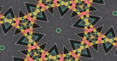 Güzel doku kaleydoskopik tasarım, soyut kaleydoskop arkaplan, eşsiz kaleydoskop animasyonu.