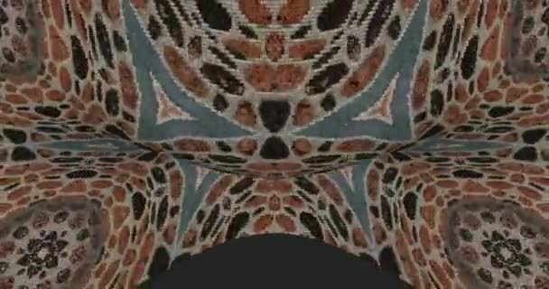 Schöne Textur Kaleidoskopisches Design Abstrakter Kaleidoskop Hintergrund Einzigartige Kaleidoskop Animation — Stockvideo