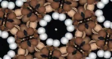 Güzel doku kaleydoskopik tasarım, soyut kaleydoskop arkaplan, eşsiz kaleydoskop animasyonu.