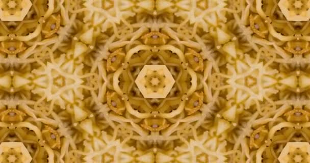 Beautiful Texture Kaleidoscopic Design Abstract Kaleidoscope Backgroun — Stock Video