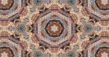 Güzel doku kaleydoskopik tasarım, soyut kaleydoskop arkaplan, eşsiz kaleydoskop animasyonu.