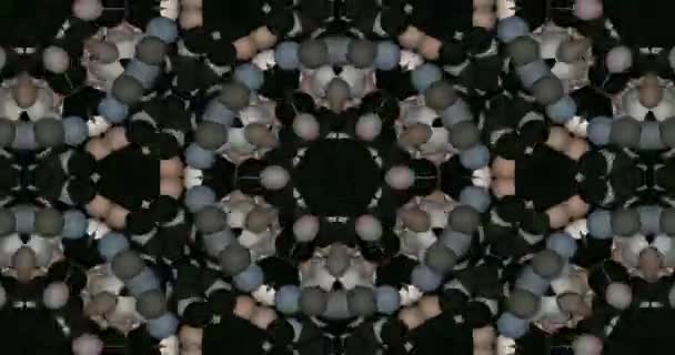 美しいテクスチャ万華鏡のデザイン 抽象万華鏡の背景 ユニークな万華鏡アニメーション — ストック動画