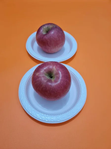 Солодкі Червоні Свіжі Яблука Можуть Містити Вітаміни Мінерали Які Корисні — стокове фото
