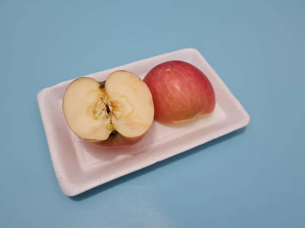 Sweet Red Fresh Apples Can Contain Vitamins Minerals Good Our — Stock Photo, Image