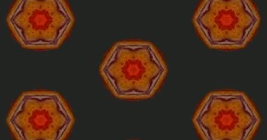Güzel doku kaleydoskopik tasarım, soyut kaleydoskop arkaplan, eşsiz kaleydoskop animasyonu.