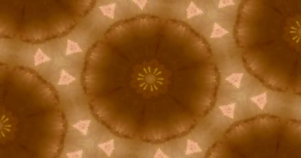 美丽的纹理万花筒设计 抽象万花筒背景 独一无二的万花筒动画 — 图库视频影像