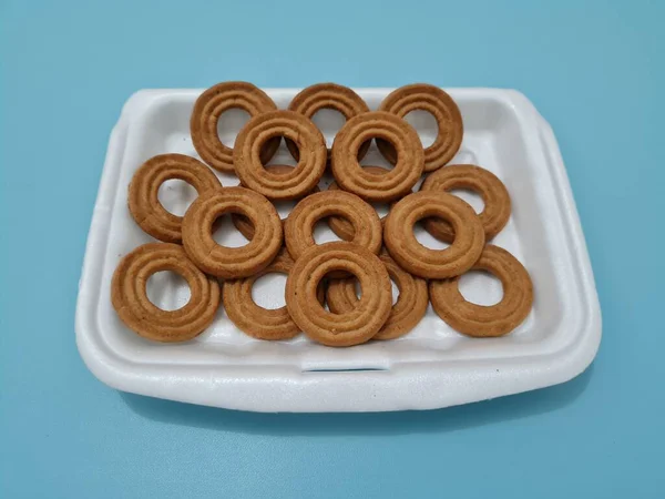 Snacks Made Flour Other Ingredients Chocolate Flavor Called Cookies — Stock Photo, Image