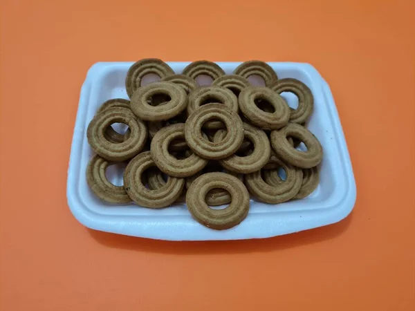 Закуски Борошна Інших Інгредієнтів Шоколадним Смаком Називаються Печивом — стокове фото