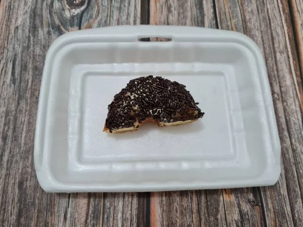 밀가루와 재료로 케이크 초콜릿 암술머리를 케이크 — 스톡 사진