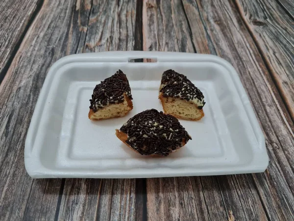 Kuchen Aus Mehl Und Anderen Zutaten Vor Allem Donut Kuchen — Stockfoto