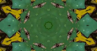 Güzel doku kaleydoskopik tasarım, soyut kaleydoskop arkaplan, eşsiz kaleydoskop animasyonu.