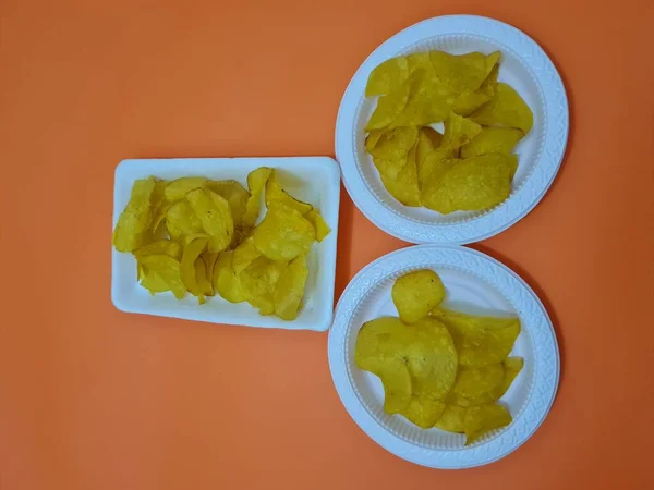 Snacks Fritos Hechos Yuca Especias Llamados Chips Yuca —  Fotos de Stock